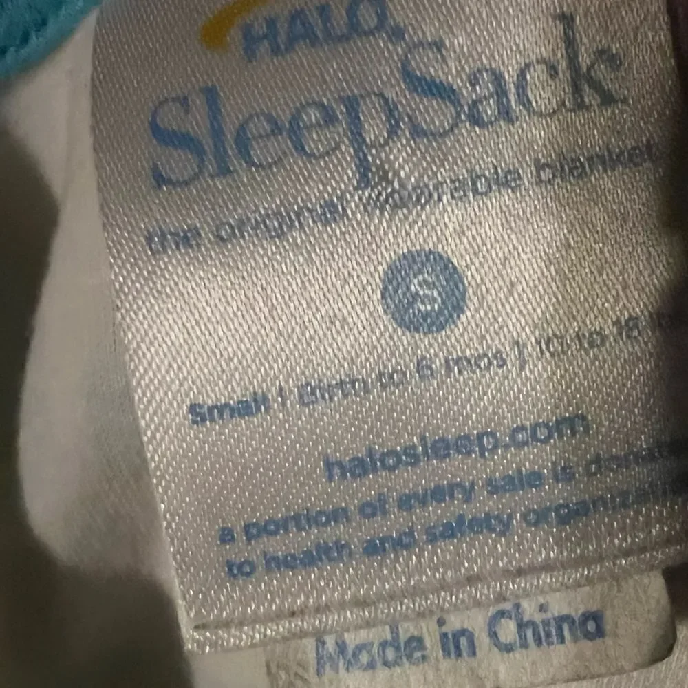 Halo sleep sack‎ up to six month or 18 pounds. Sleeveless, animal print.
